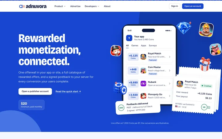 Adnuvora: Public site