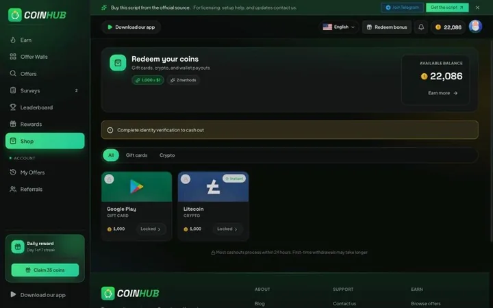 CoinHub: Shop and cash-out